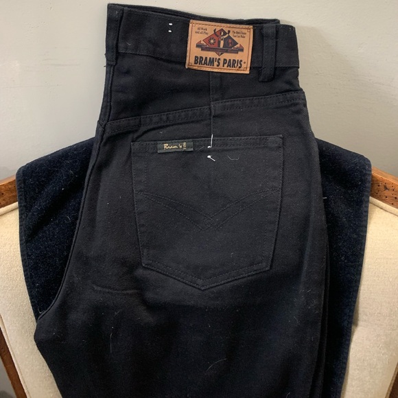 Black Brams Paris high waisted Jeans size ~30 waist - Picture 2 of 2
